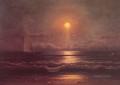 月明かりの海景でセーリング マーティン・ジョンソン・ヘッド